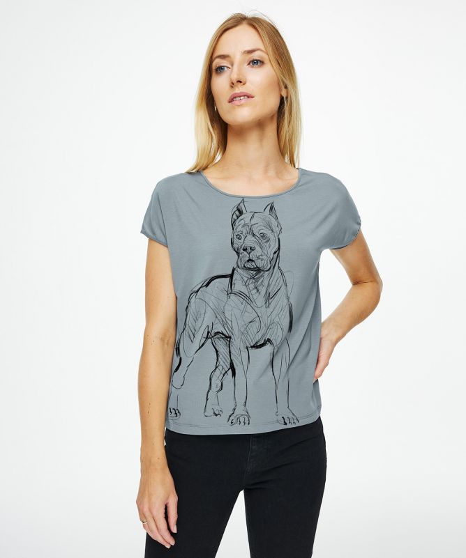 Cane corso storm cloud t-shirt woman