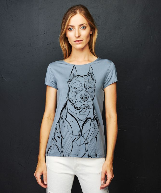 Amstaff storm cloud t-shirt woman
