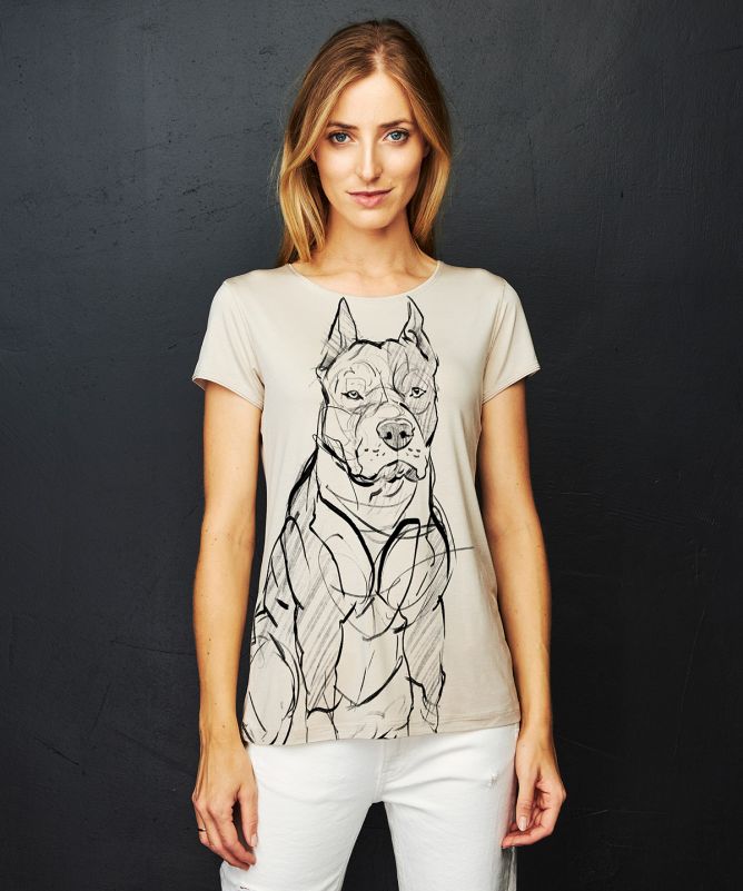 Amstaff hummus t-shirt woman