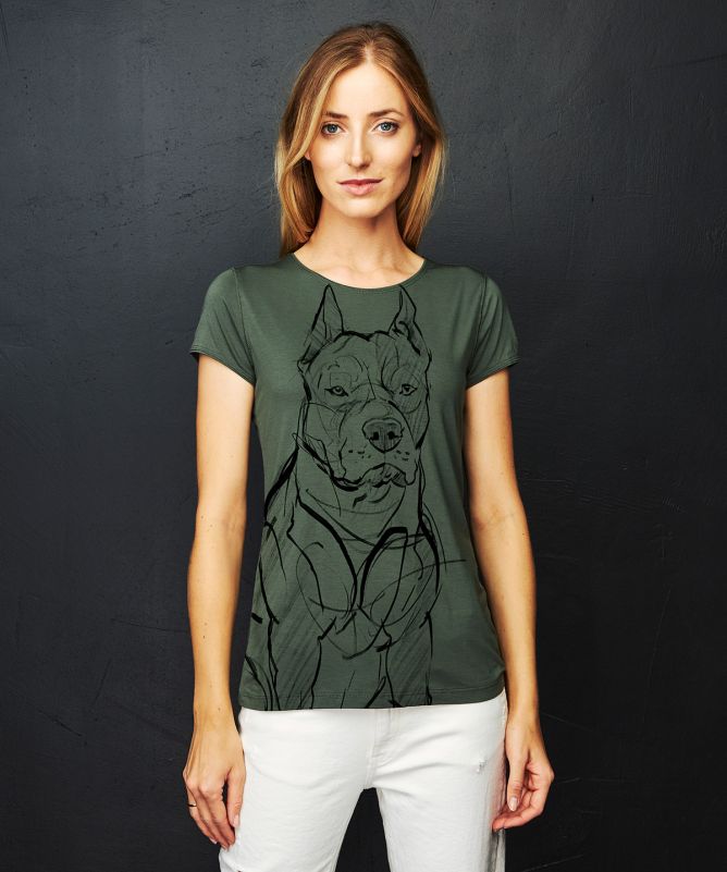 Amstaff khaki t-shirt woman