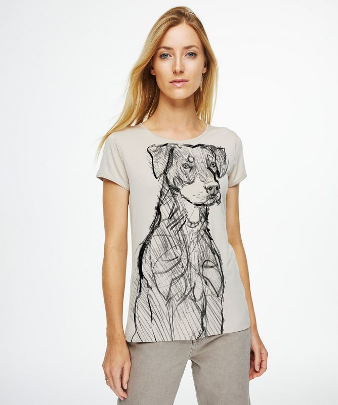 Beauceron hummus t-shirt woman