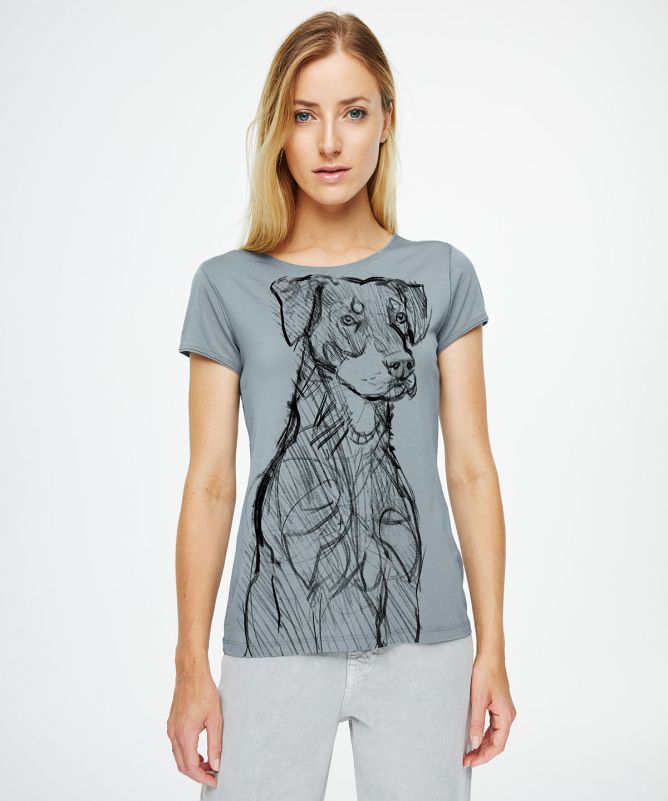 Beauceron storm cloud t-shirt woman