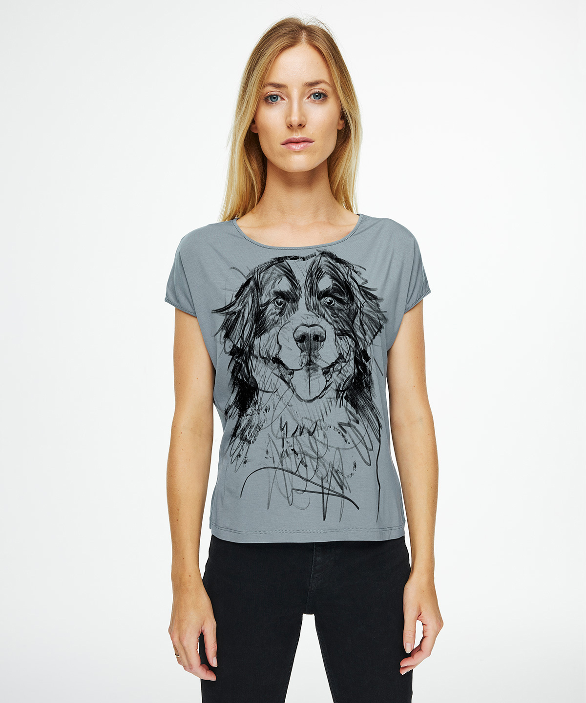 Bernese Mountain Dog storm cloud t-shirt woman