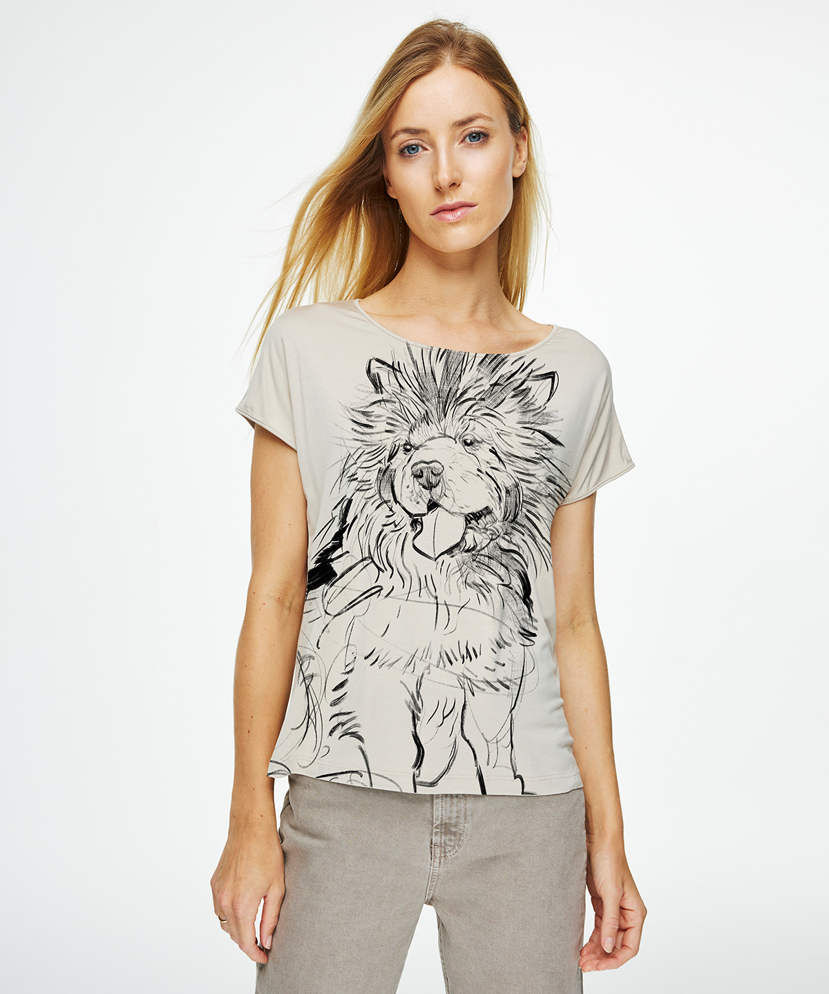 Chow chow hummus t-shirt woman