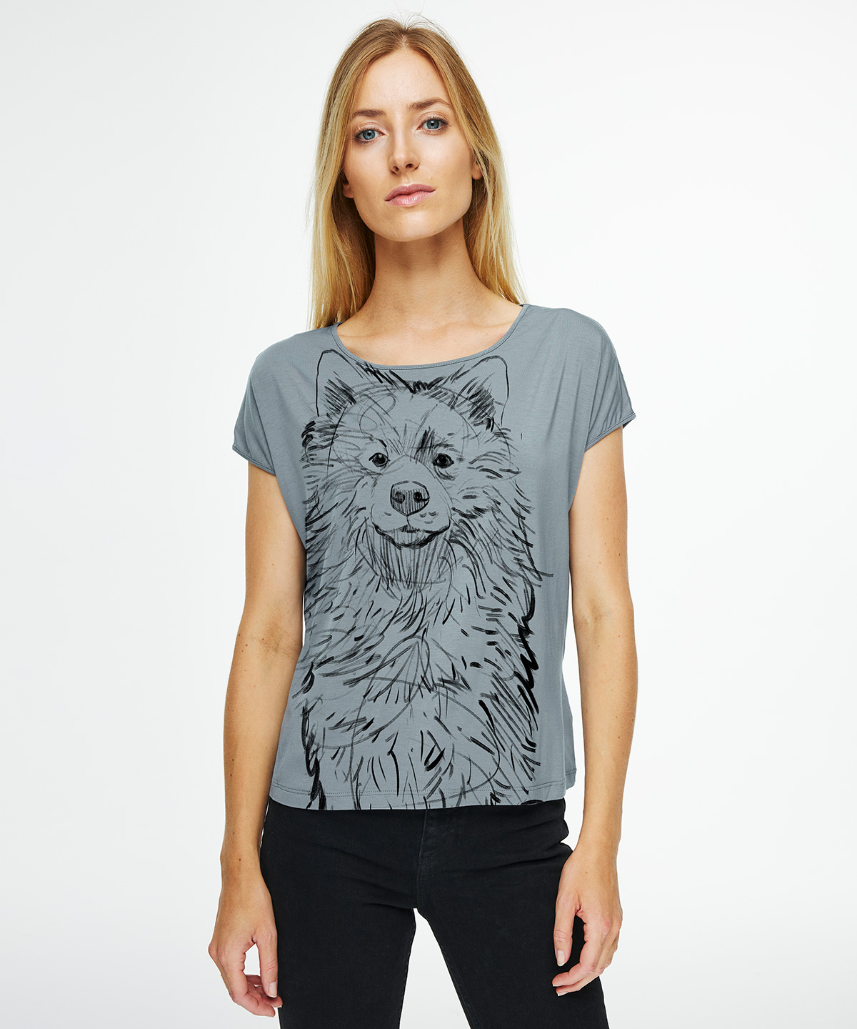 Samoyed storm cloud t-shirt woman