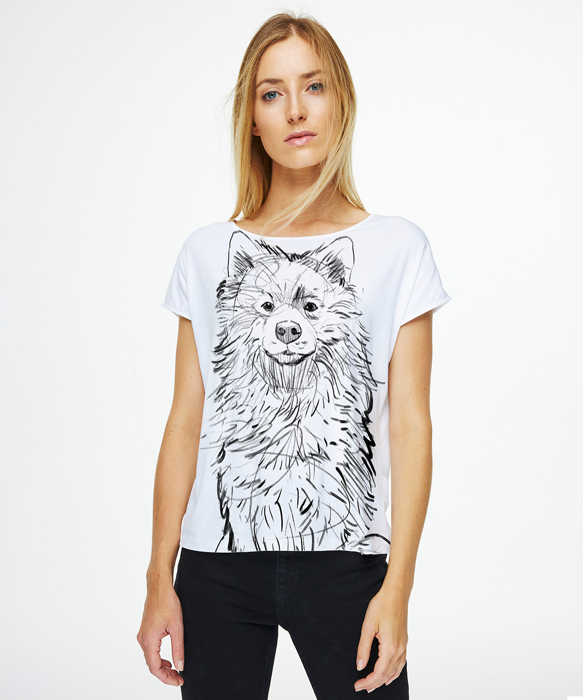 Samoyed white t-shirt woman