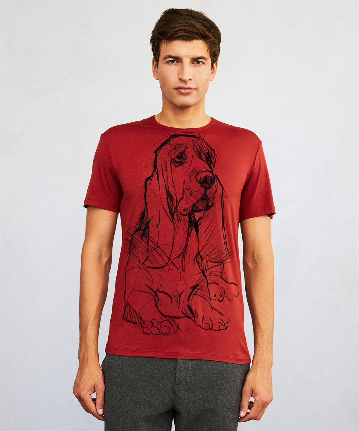 Basset marsala t-shirt MAN