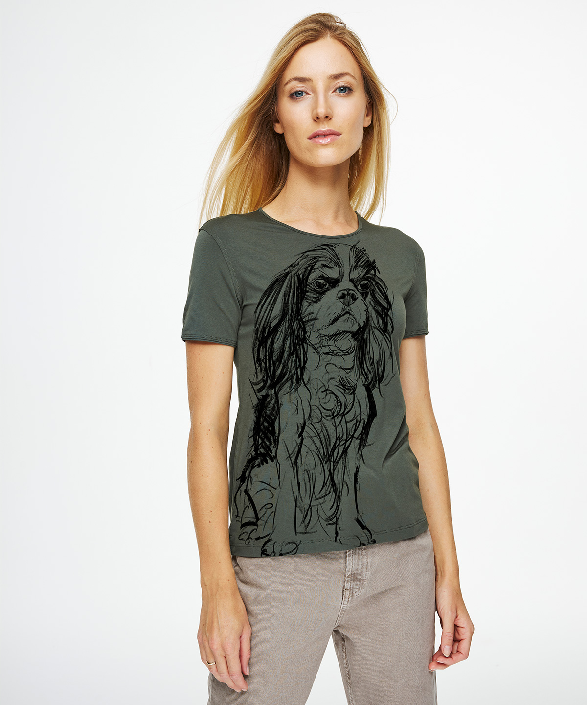 Cavalier khaki t-shirt woman