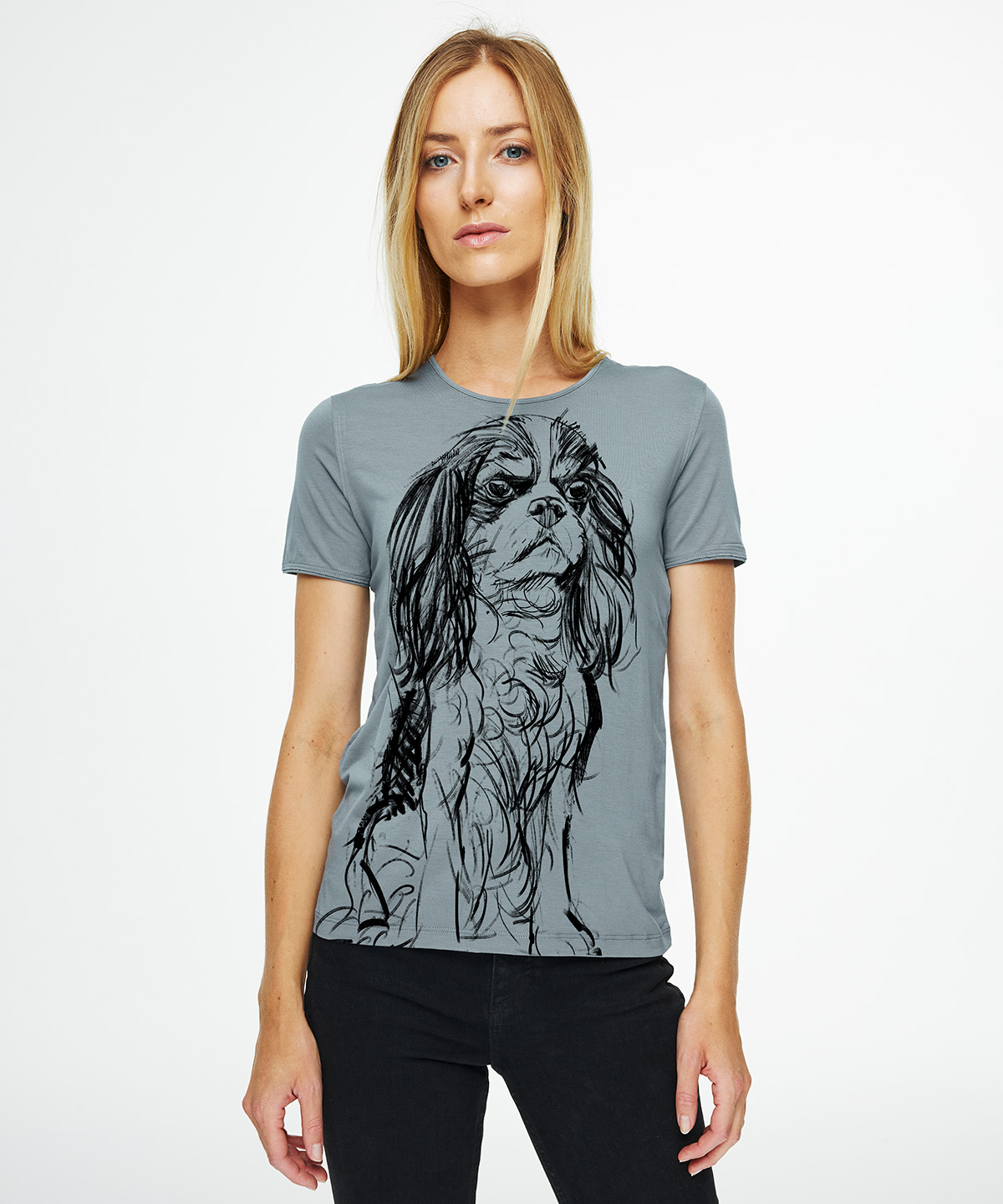 Cavalier storm cloud t-shirt woman