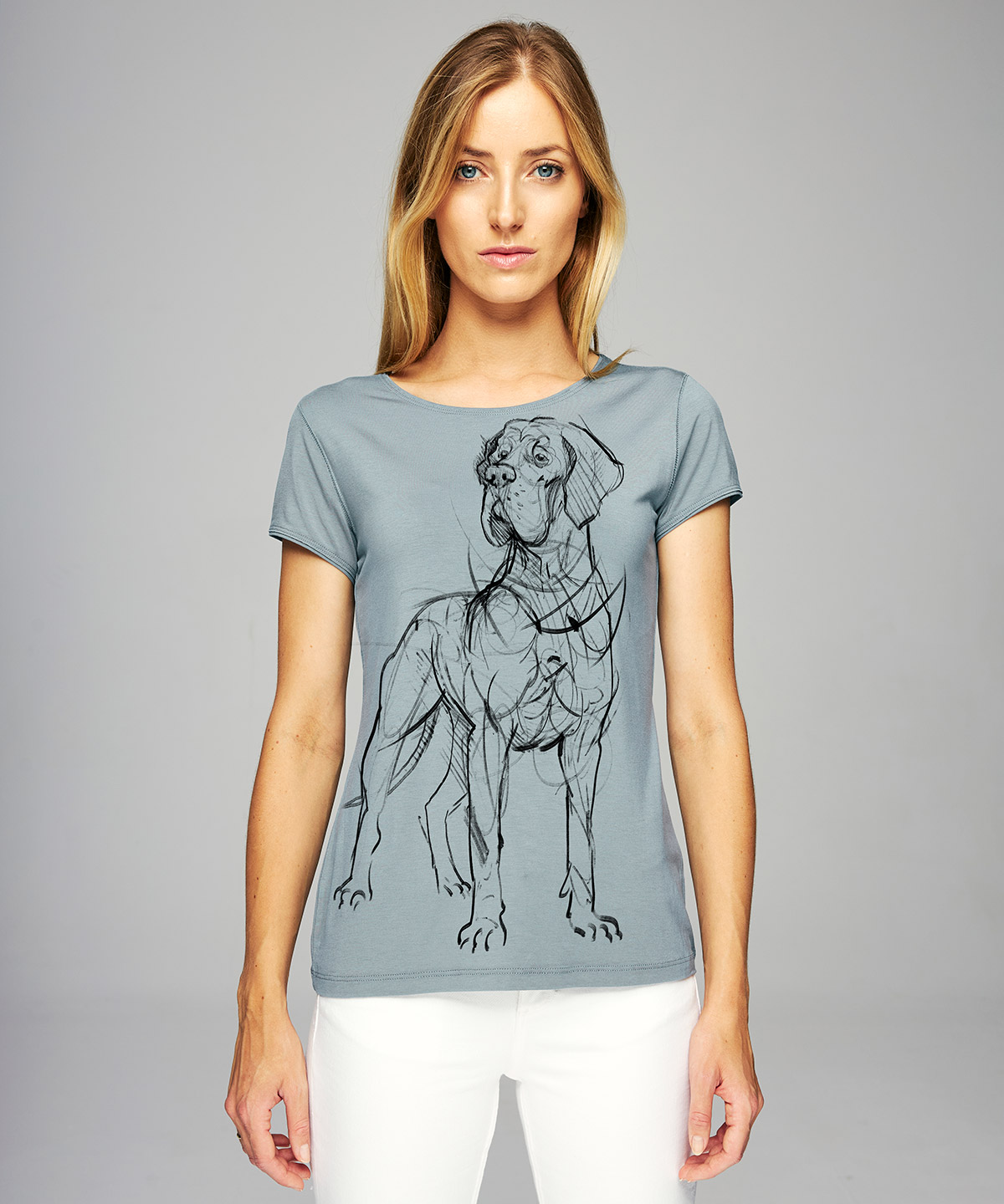 Great Dane storm cloud t-shirt woman