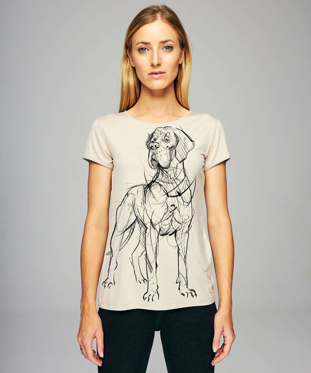 Great Dane hummus t-shirt woman