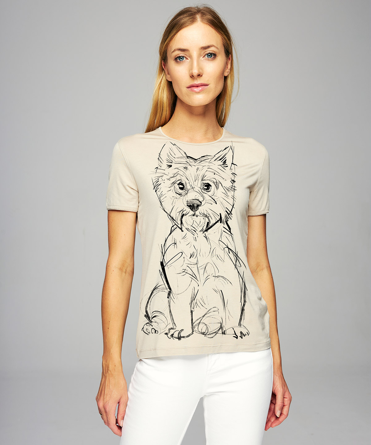 Westie hummus t-shirt woman