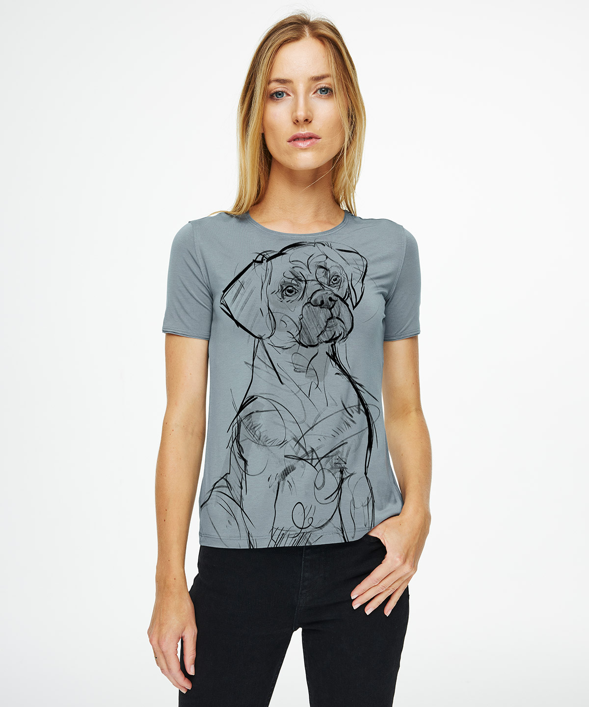 Puggle storm cloud t-shirt woman