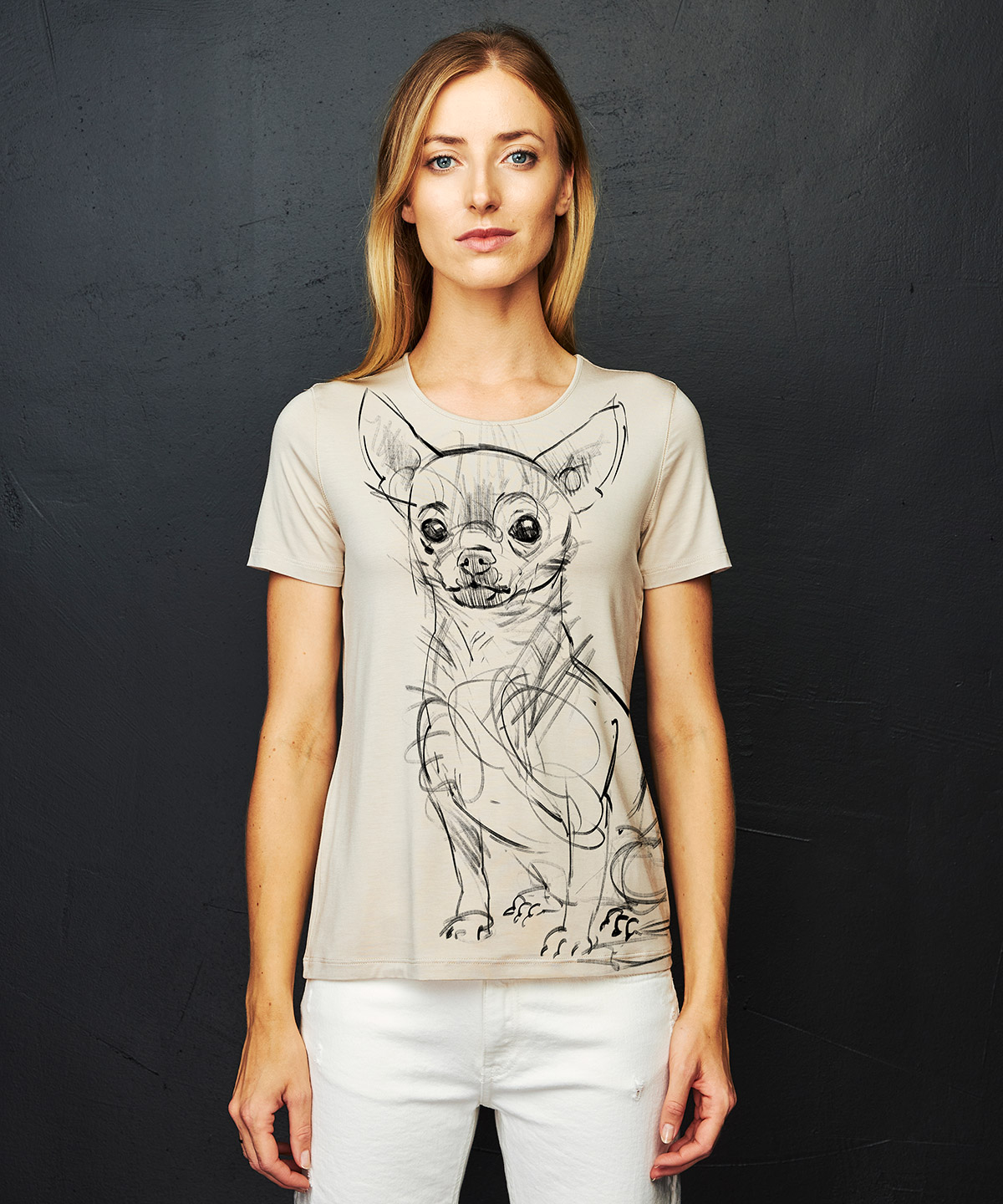 Chihuahua hummus t-shirt woman