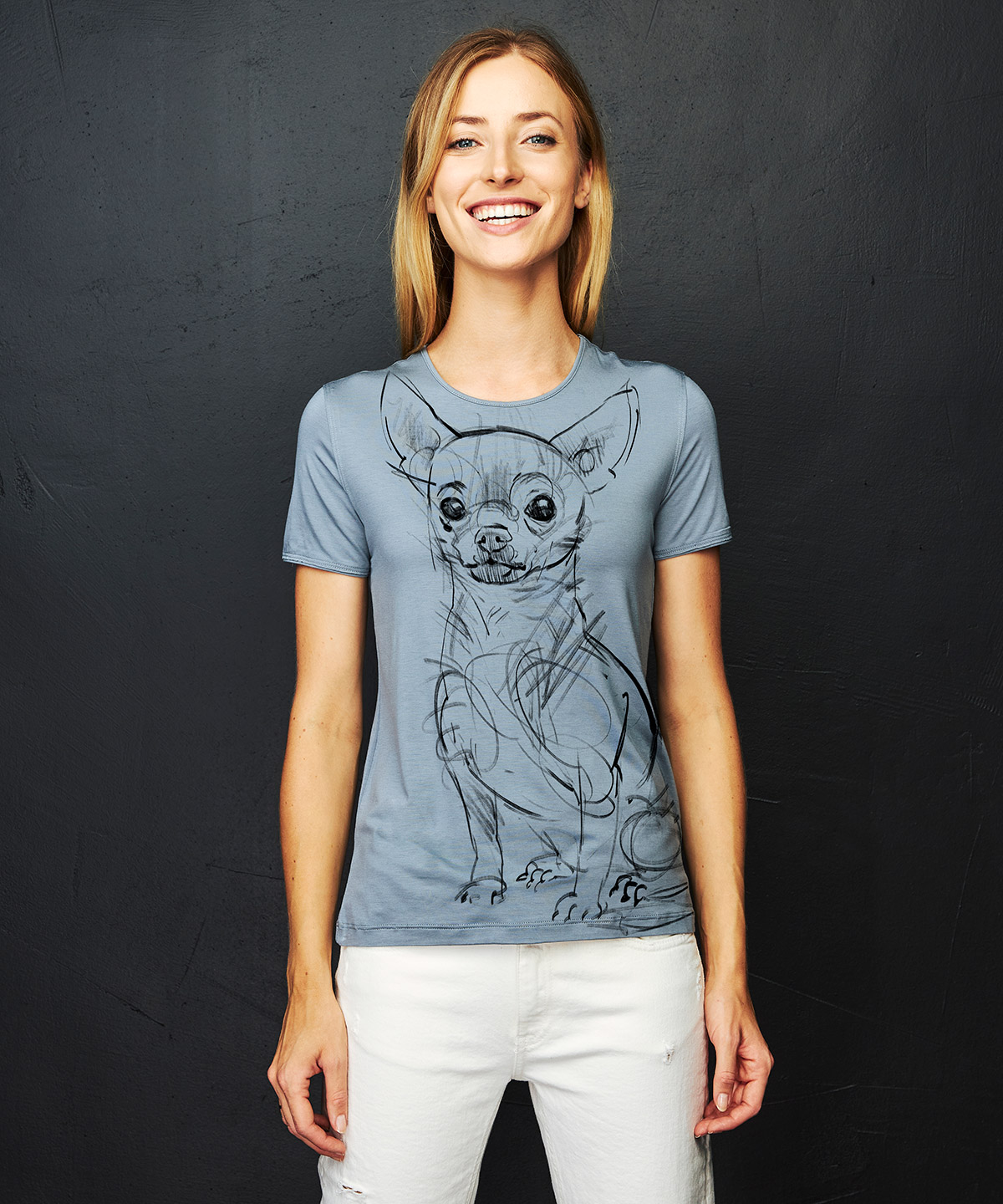 Chihuahua storm cloud t-shirt woman