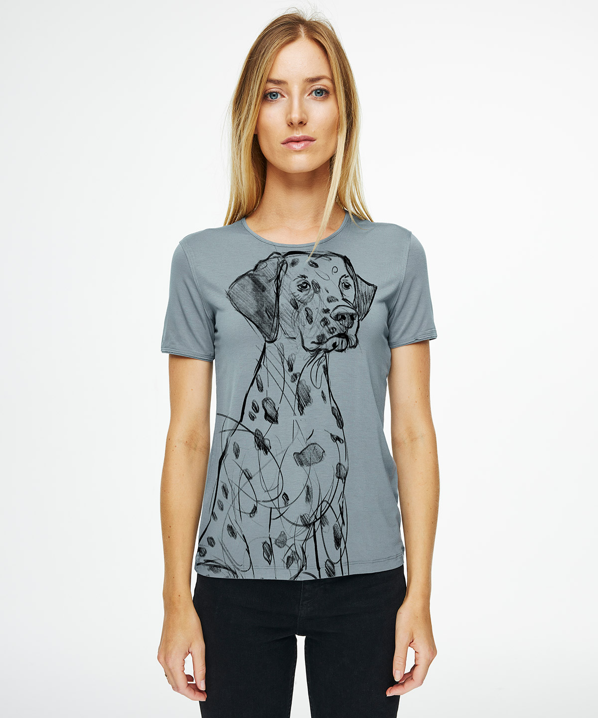 Dalmatian storm cloud t-shirt woman