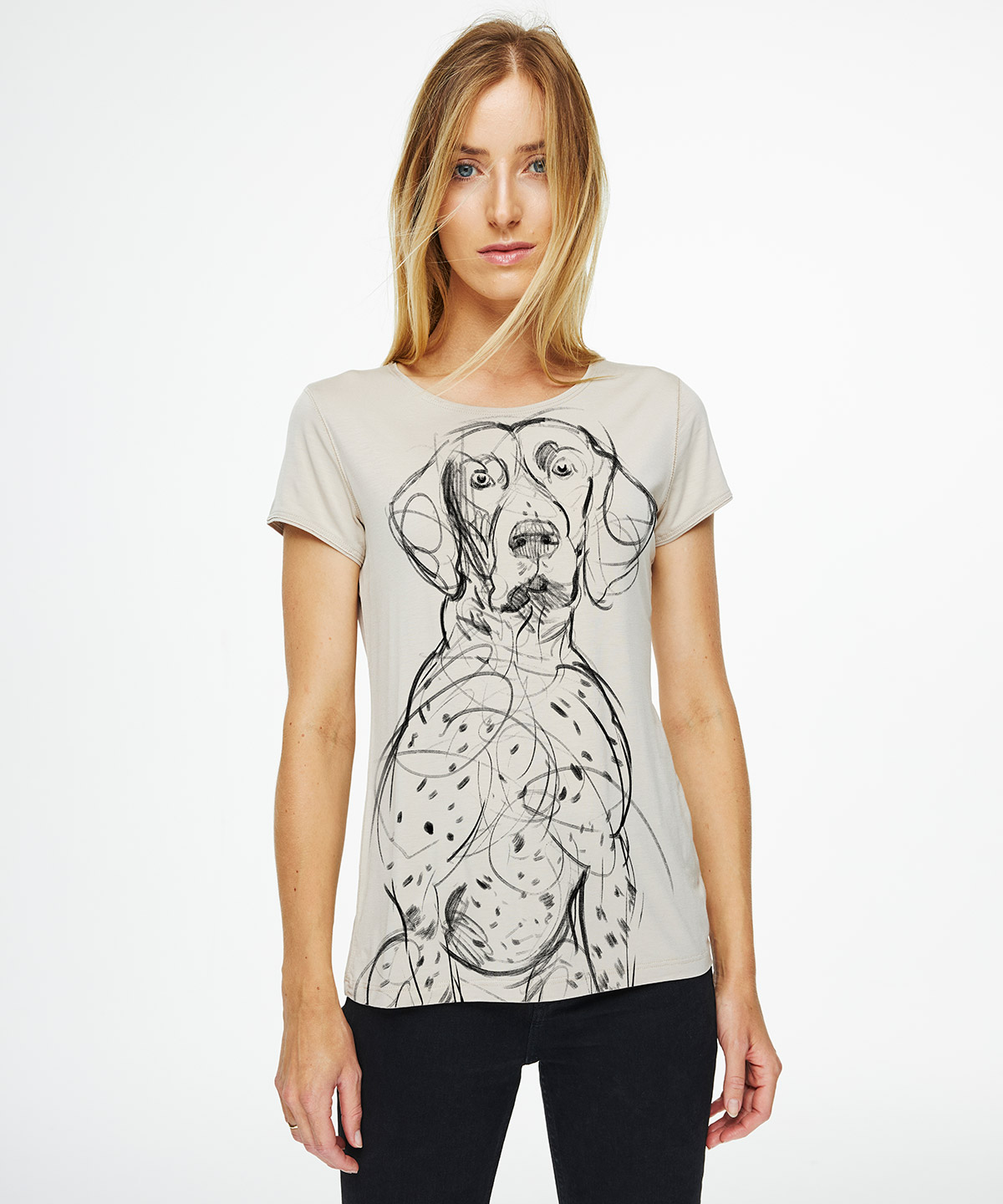 Pointer hummus t-shirt woman