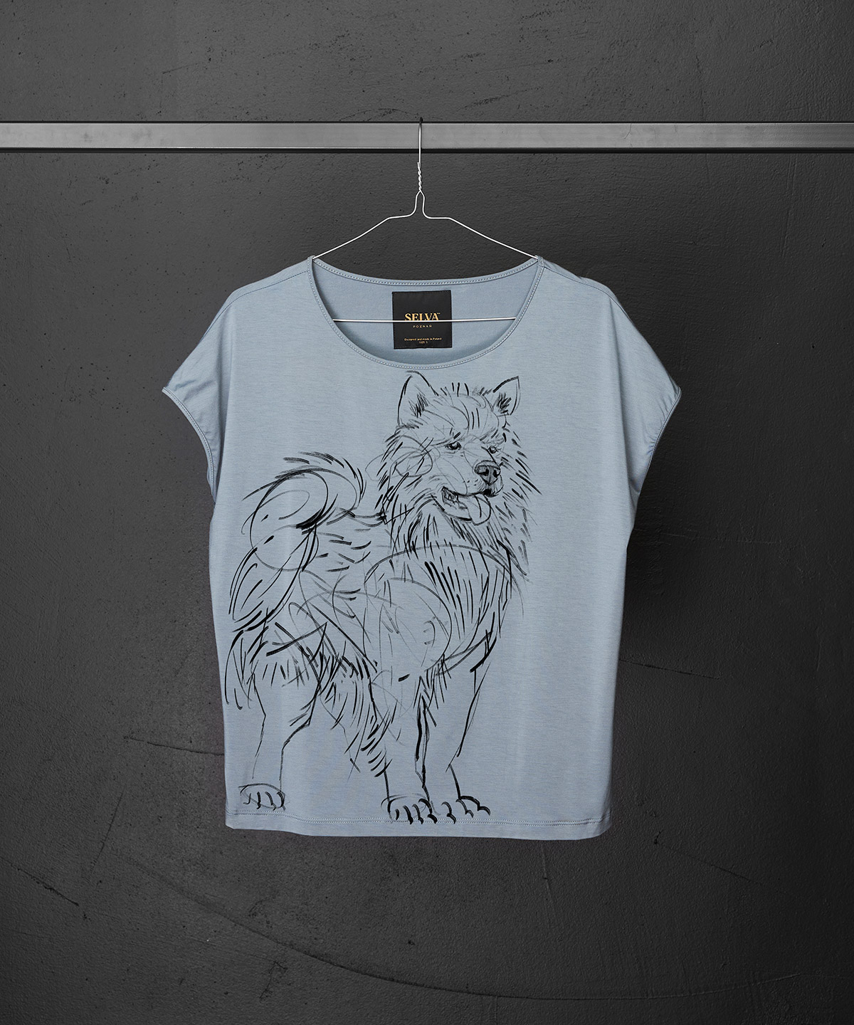 Samoyed no.2 storm cloud t-shirt woman