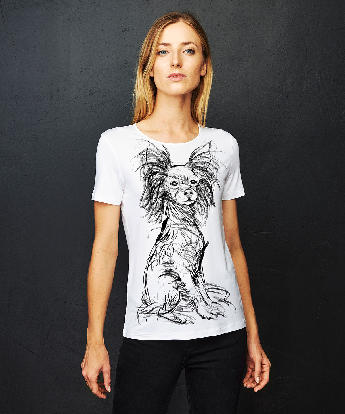 Russian toy white t-shirt woman
