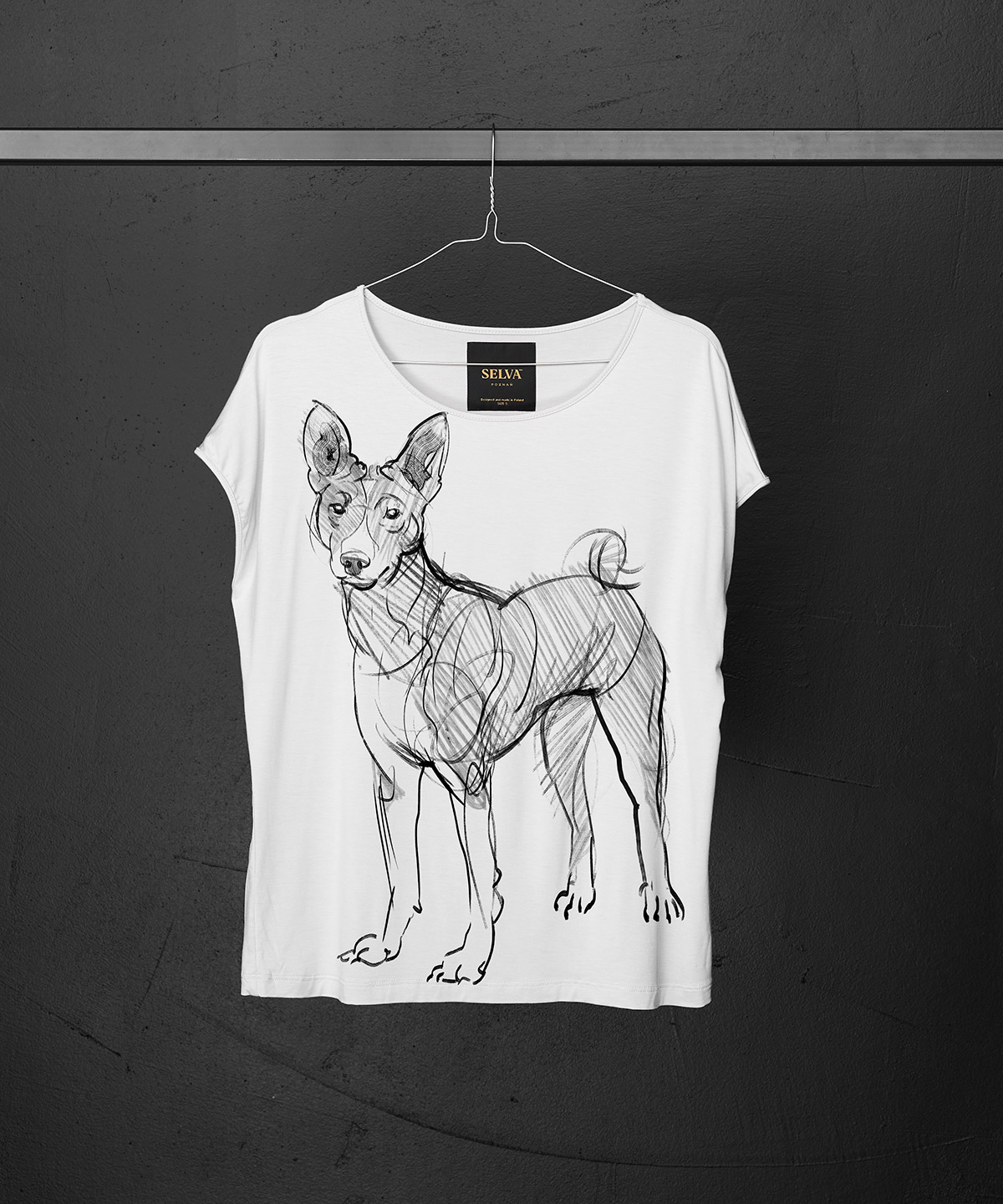 Basenji hoar t-shirt woman