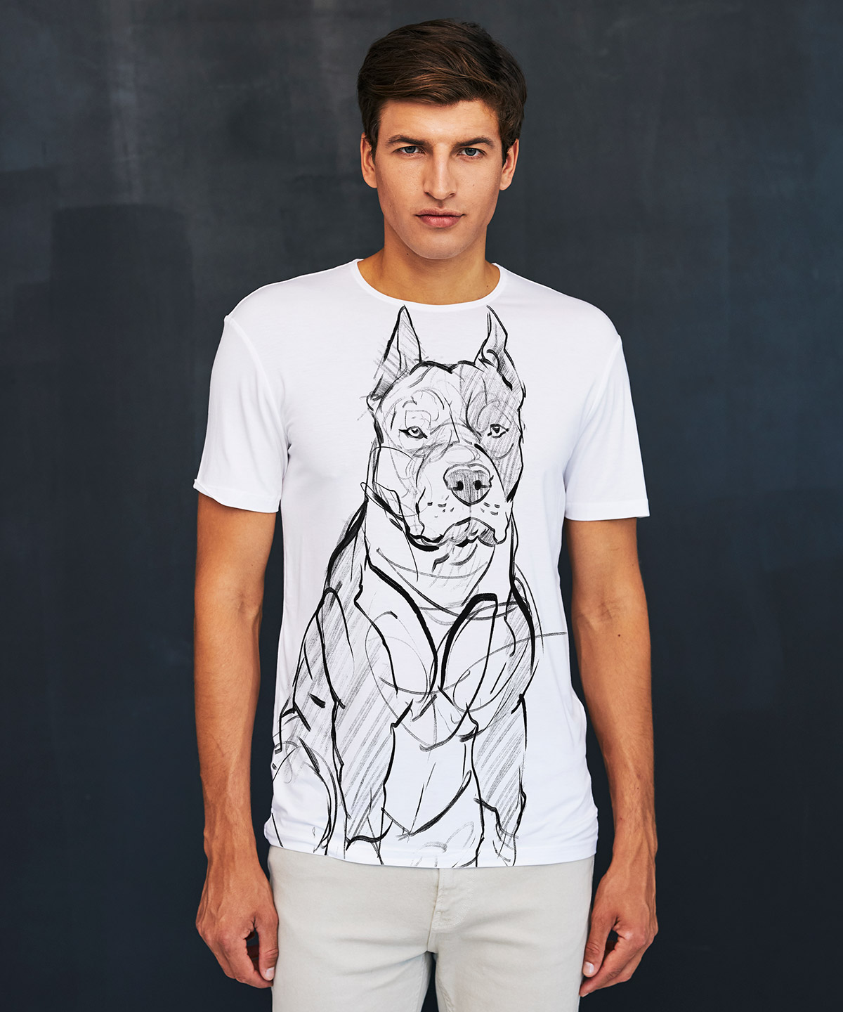 Amstaff white t-shirt MAN