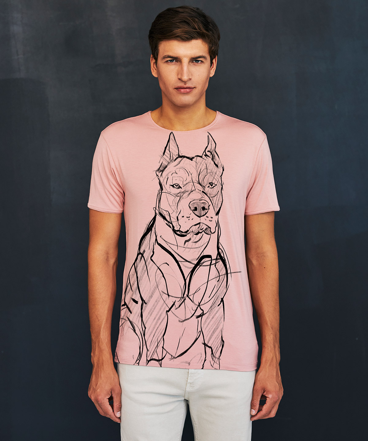 Amstaff light pink t-shirt MAN