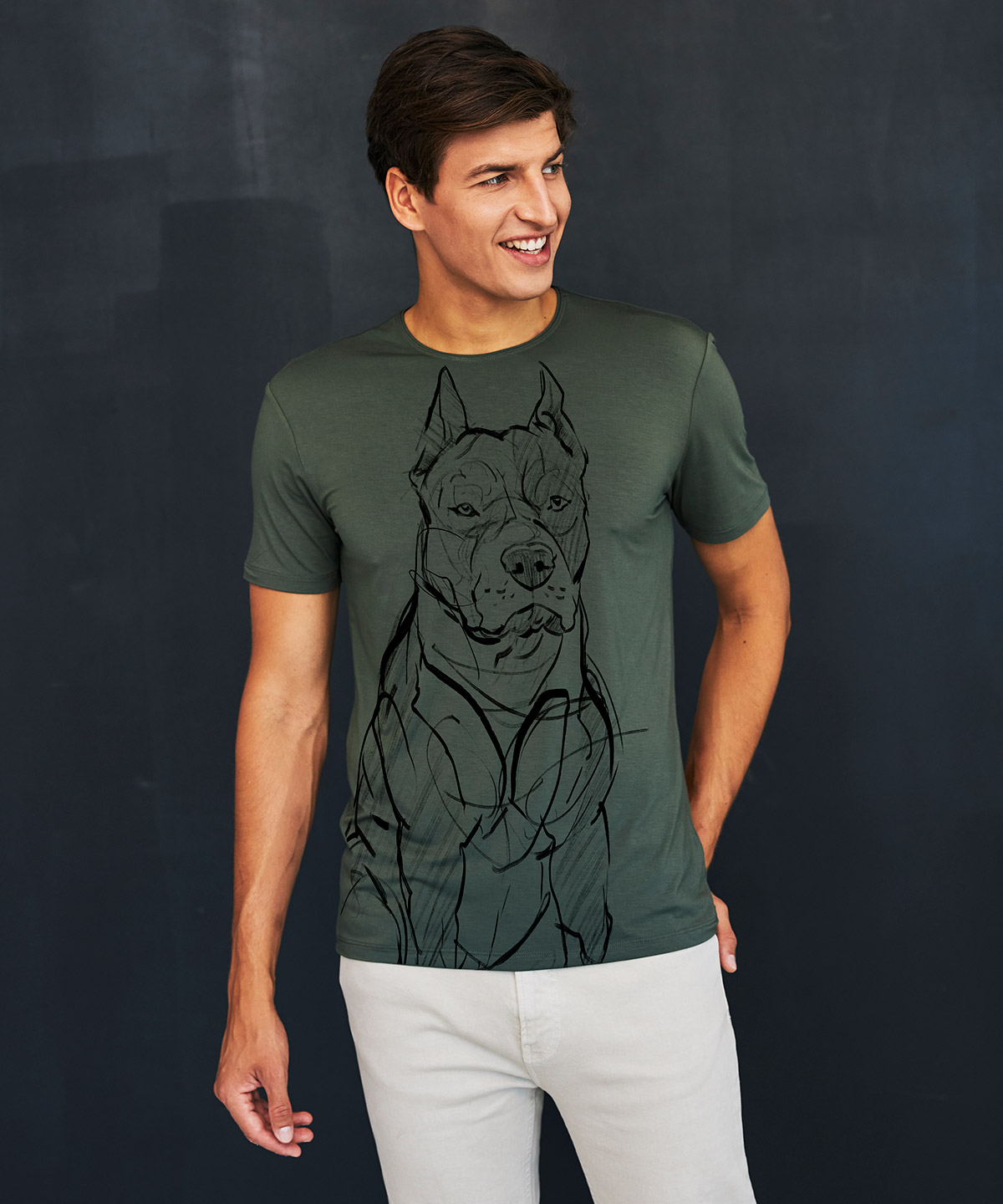 Amstaff khaki t-shirt MAN