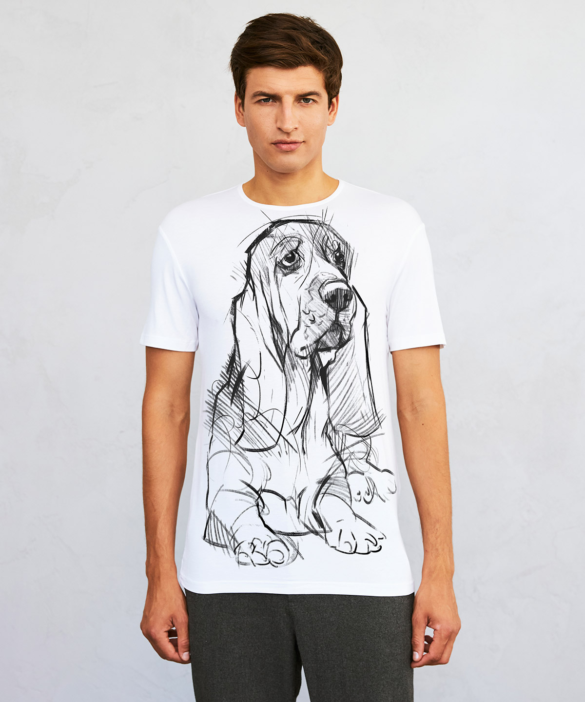 Basset white t-shirt MAN