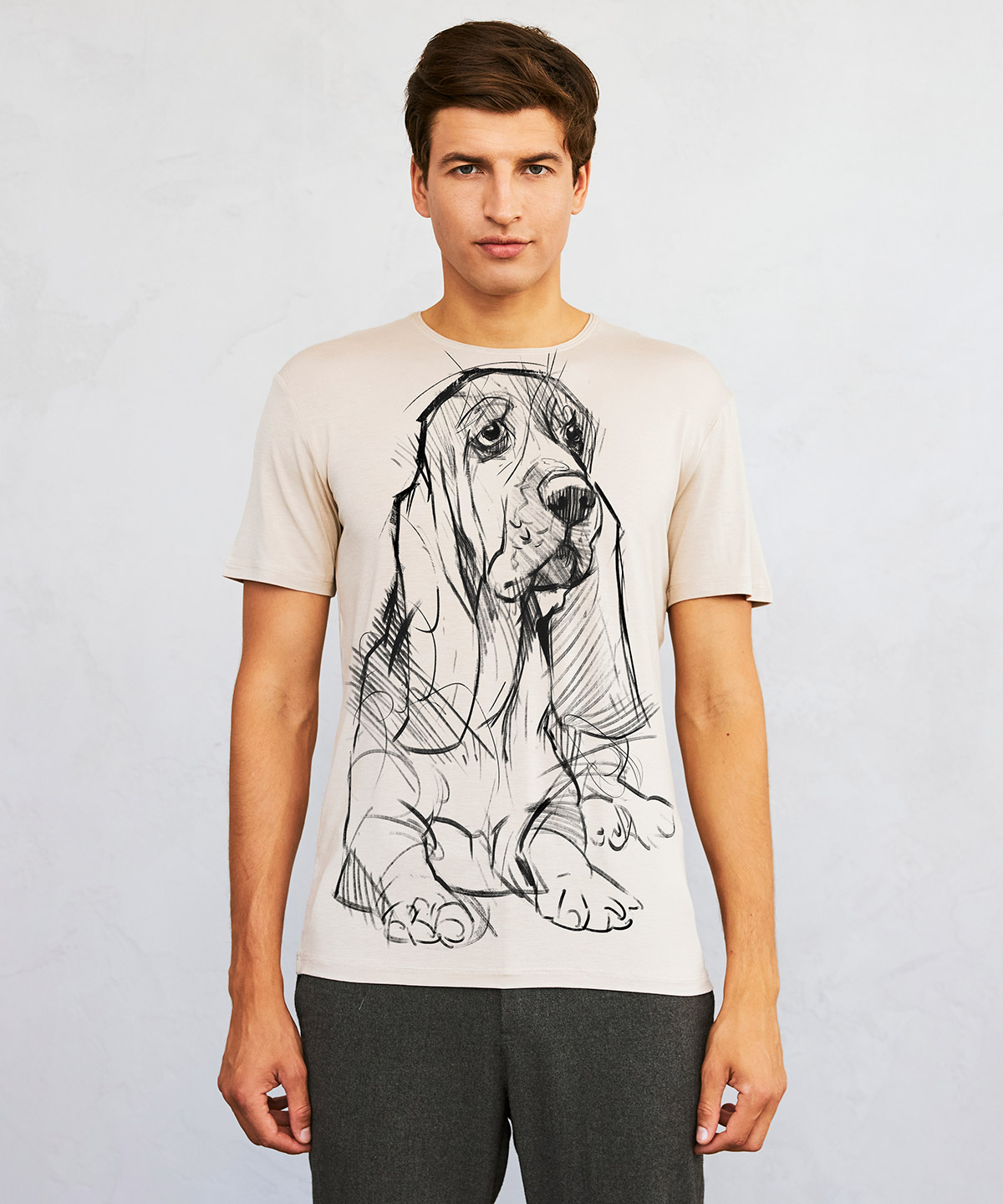 Basset hummus t-shirt MAN