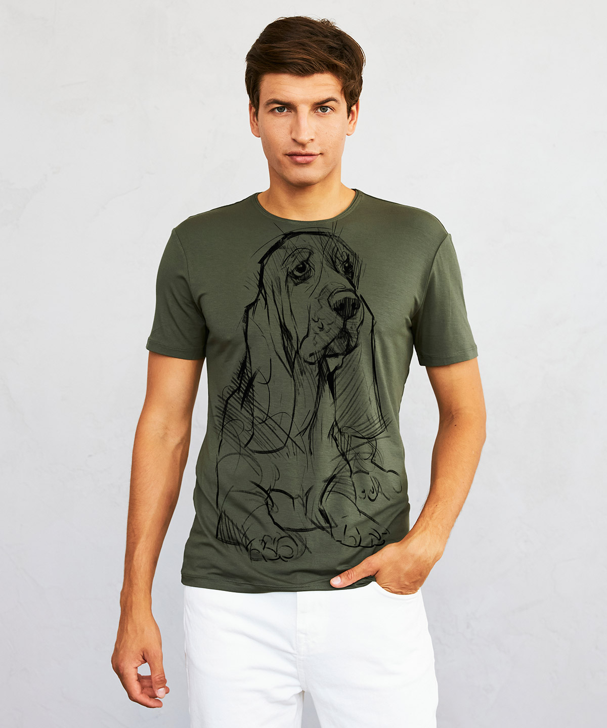 Basset khaki t-shirt MAN