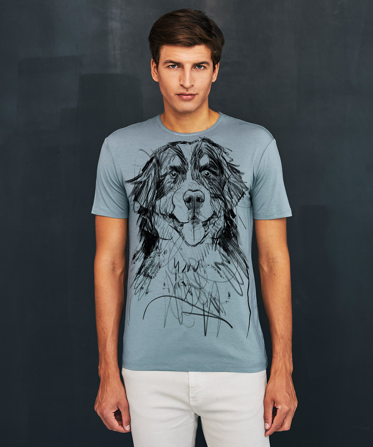 Bernese Mountain Dog storm cloud t-shirt MAN