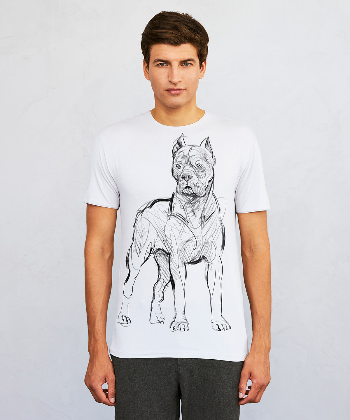 Cane corso white t-shirt MAN