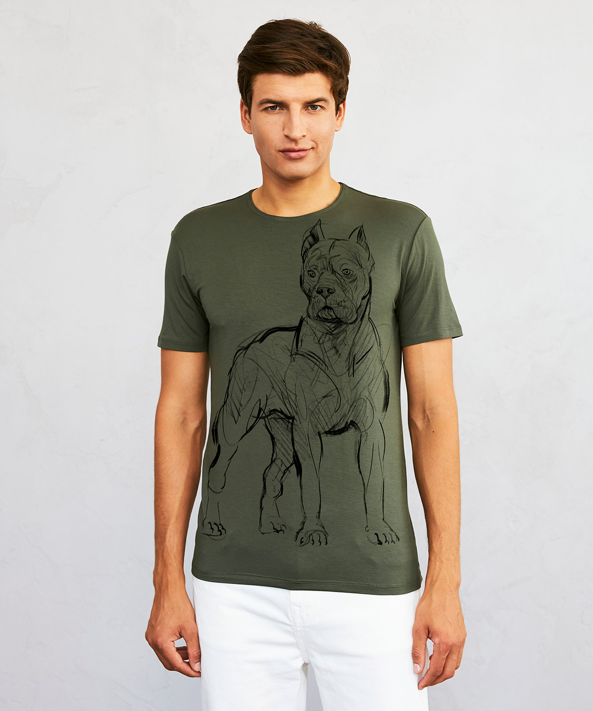 Cane corso khaki t-shirt MAN