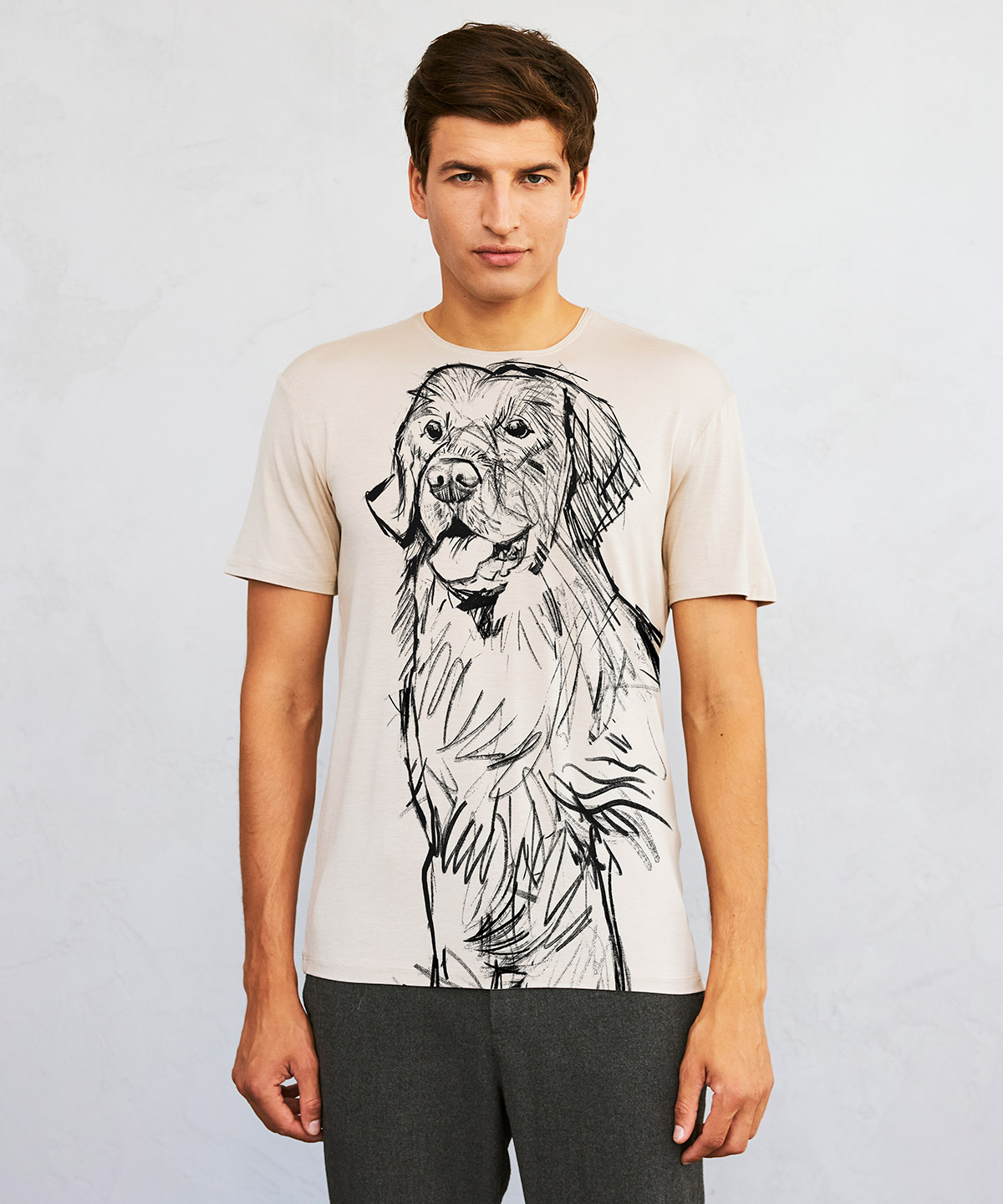 Golden retriever hummus t-shirt MAN