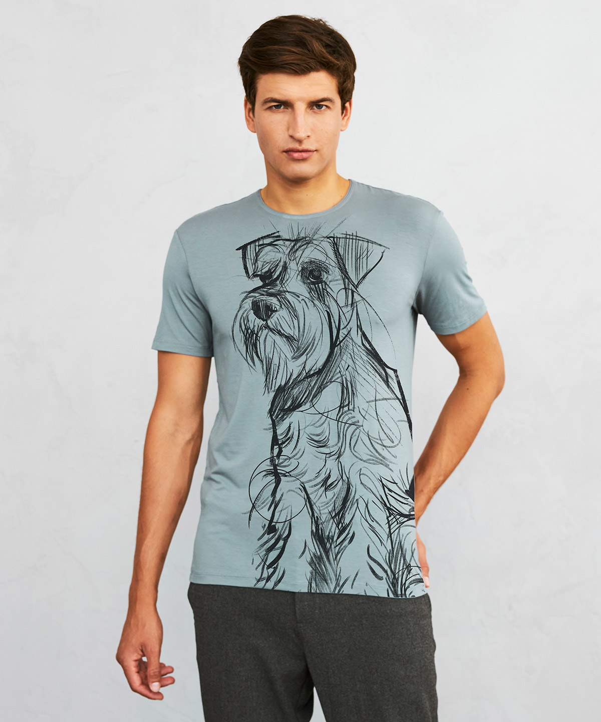 Miniature Schnauzer storm cloud t-shirt MAN
