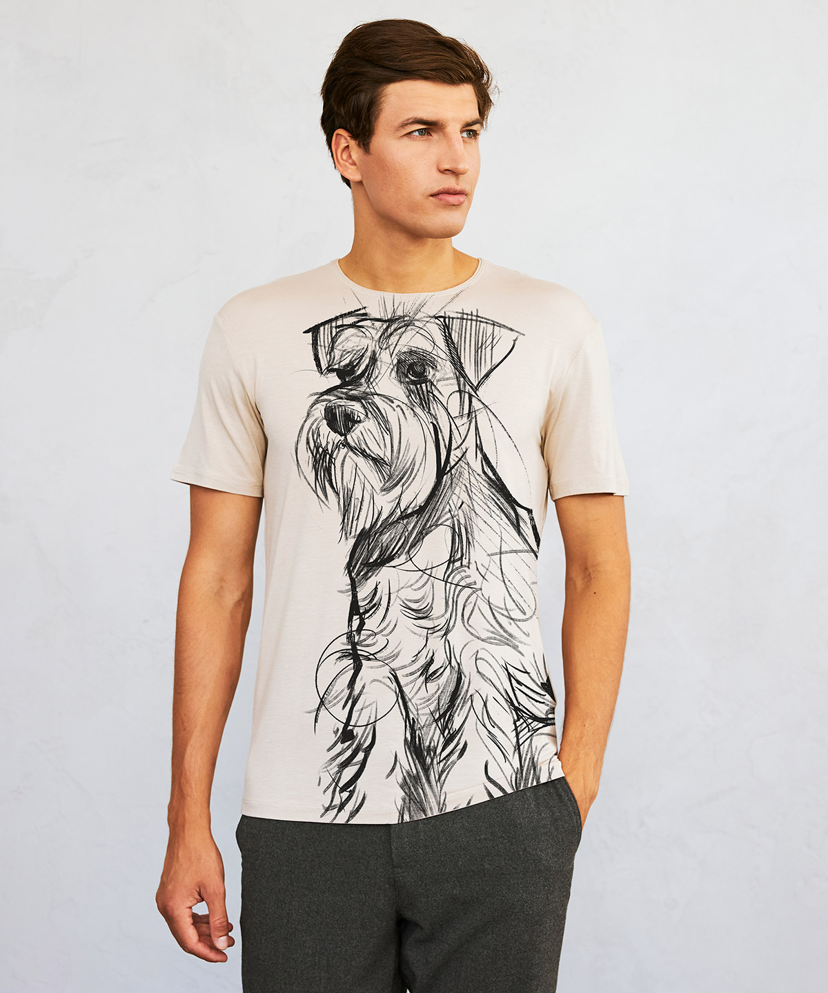 Miniature Schnauzer hummus t-shirt MAN