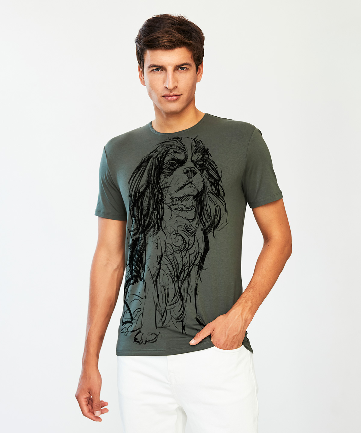 Cavalier khaki t-shirt MAN