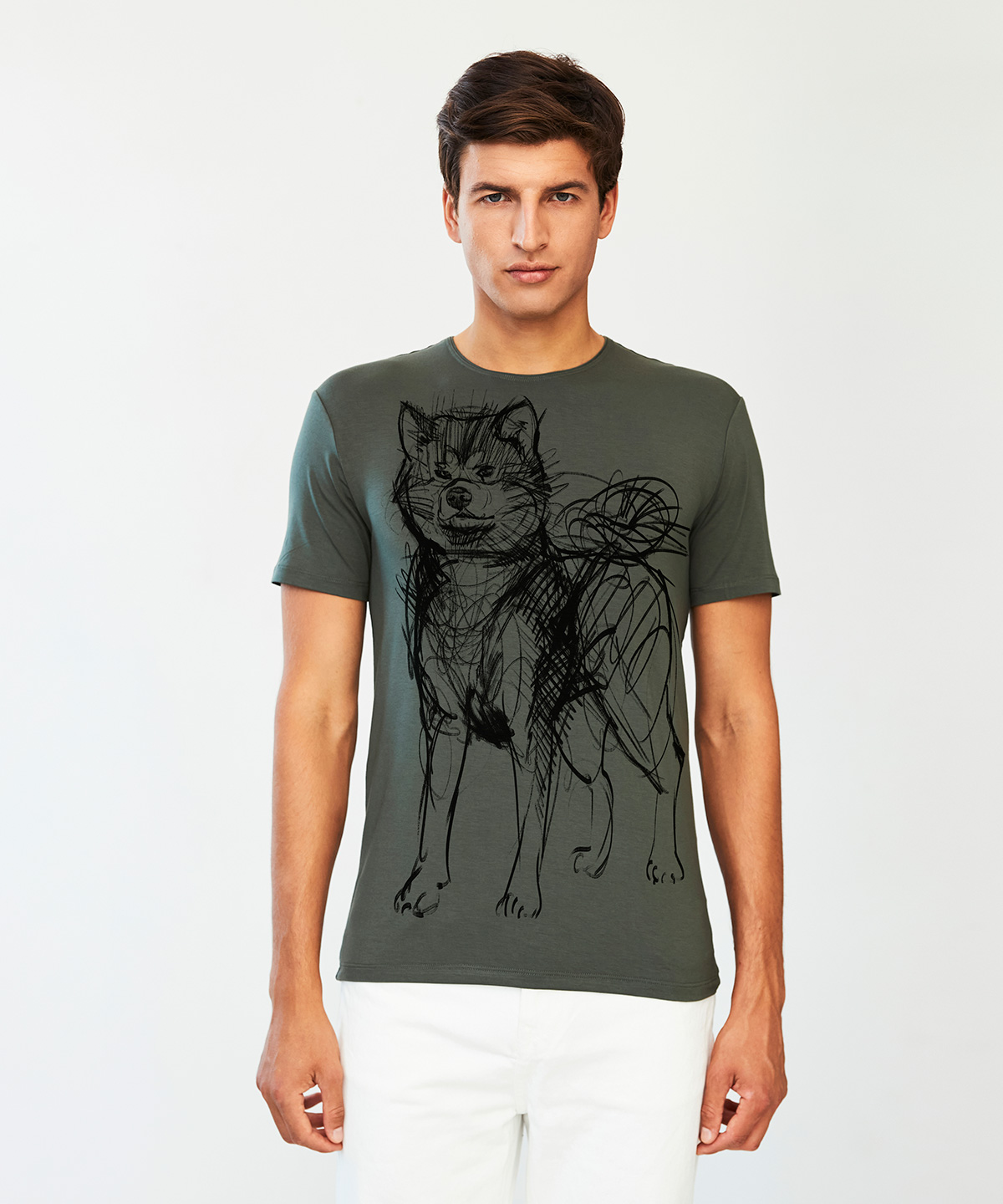 Akita khaki t-shirt MAN