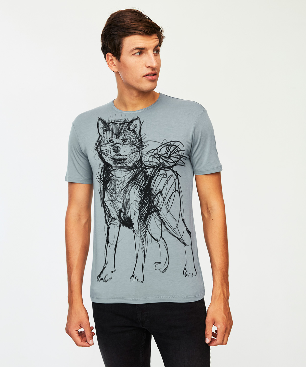 Akita storm cloud t-shirt MAN