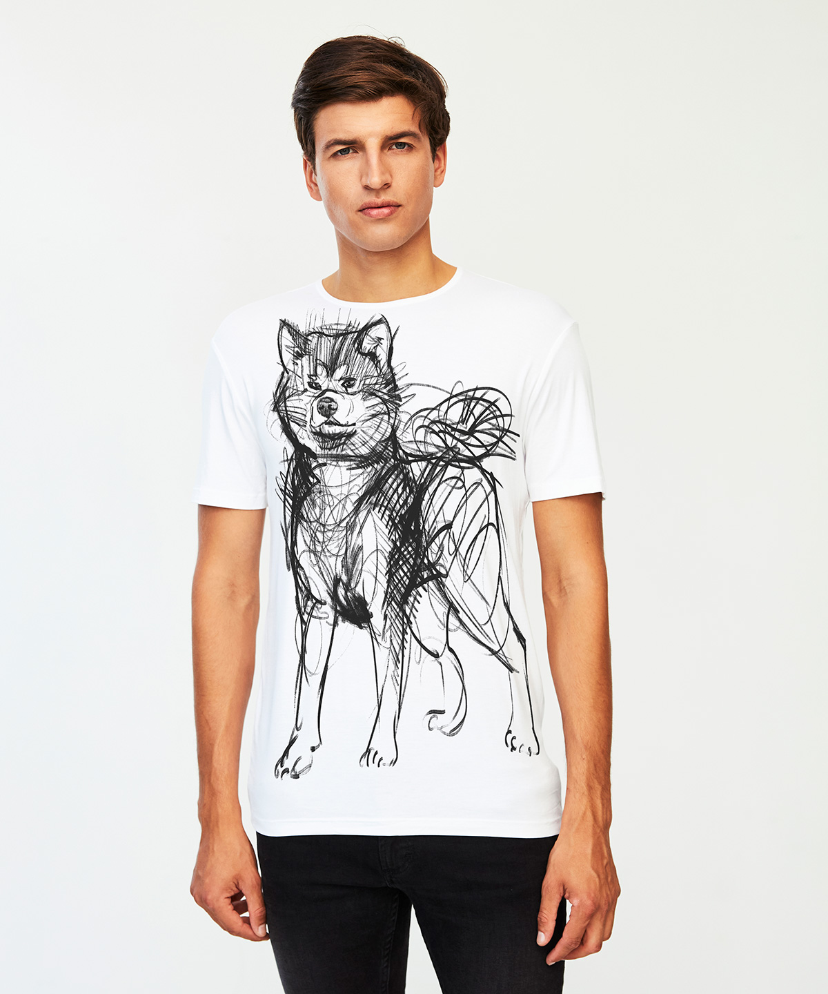 Akita white t-shirt MAN
