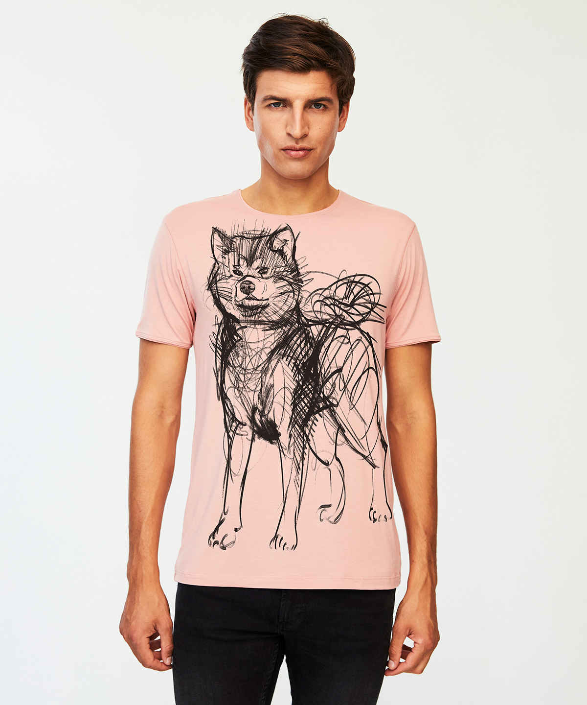 Akita light pink t-shirt MAN