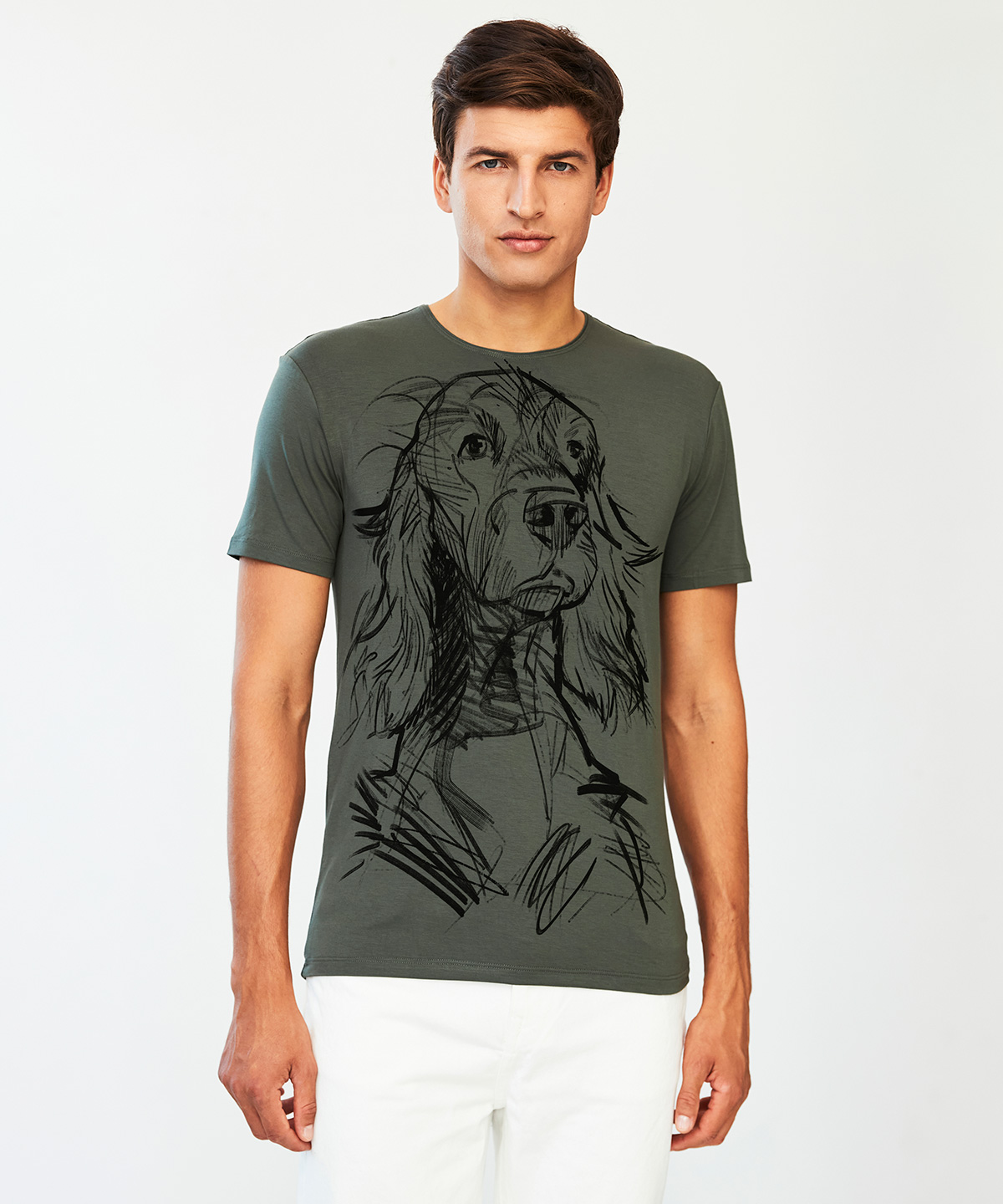 Irish Setter khaki t-shirt MAN