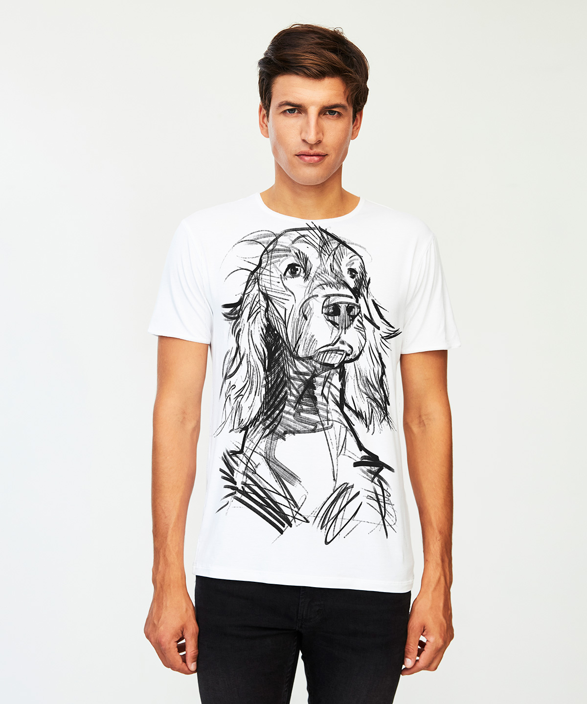 Irish Setter white t-shirt MAN