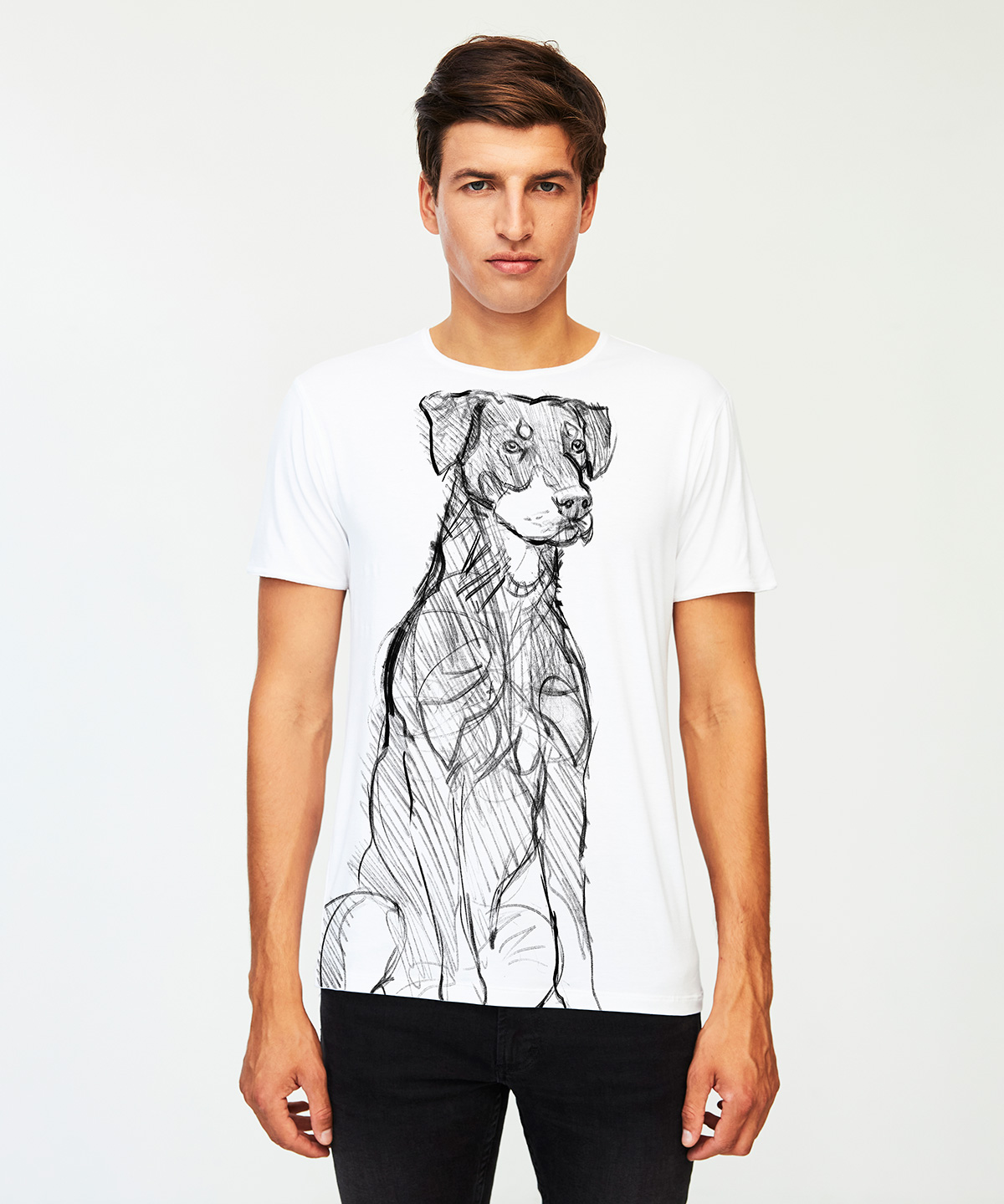 Beauceron white t-shirt MAN