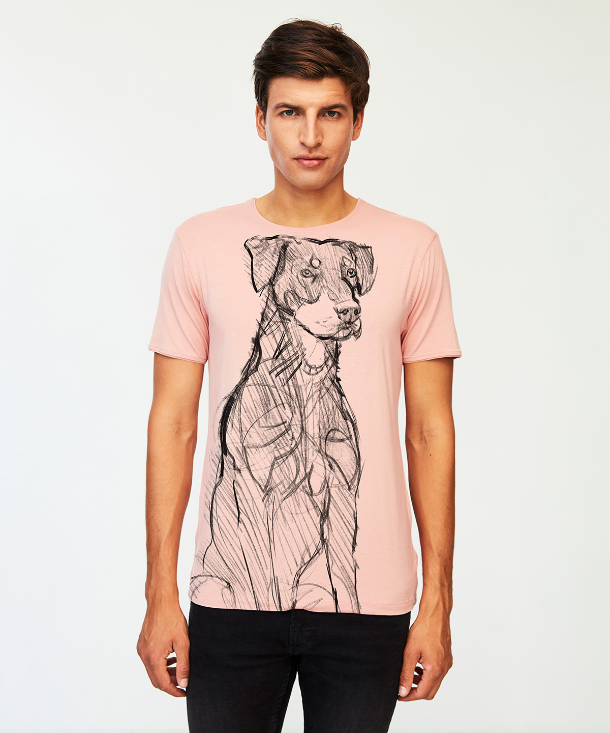 Beauceron light pink t-shirt MAN