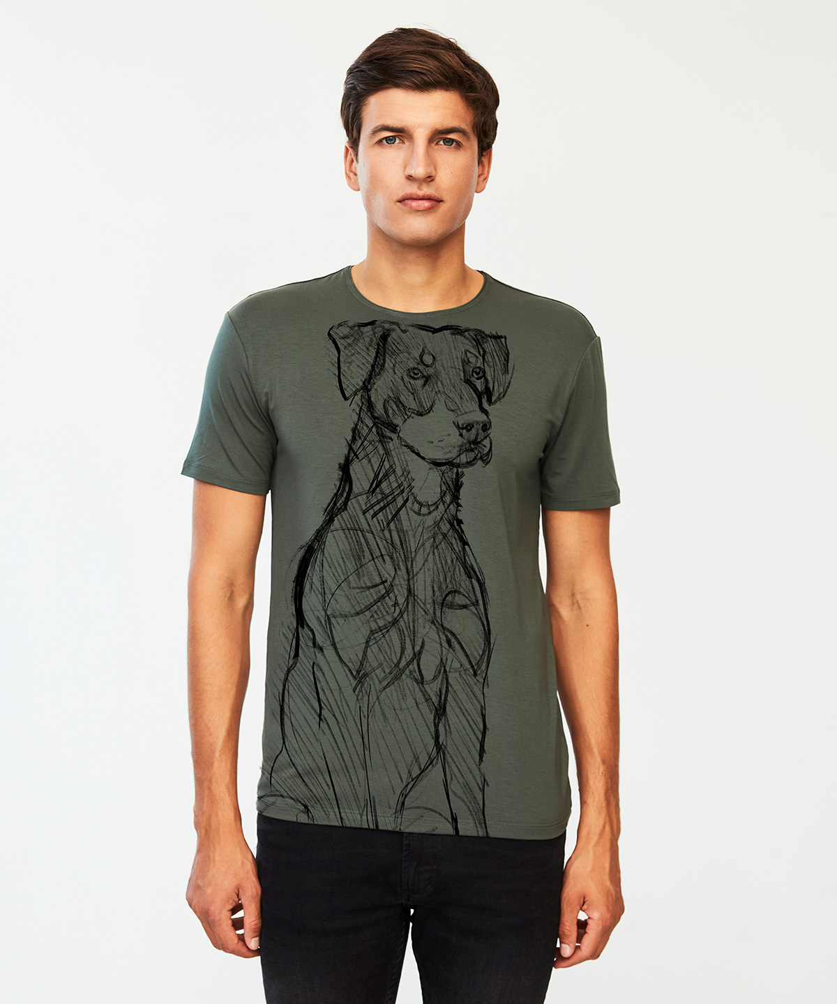 Beauceron khaki t-shirt MAN