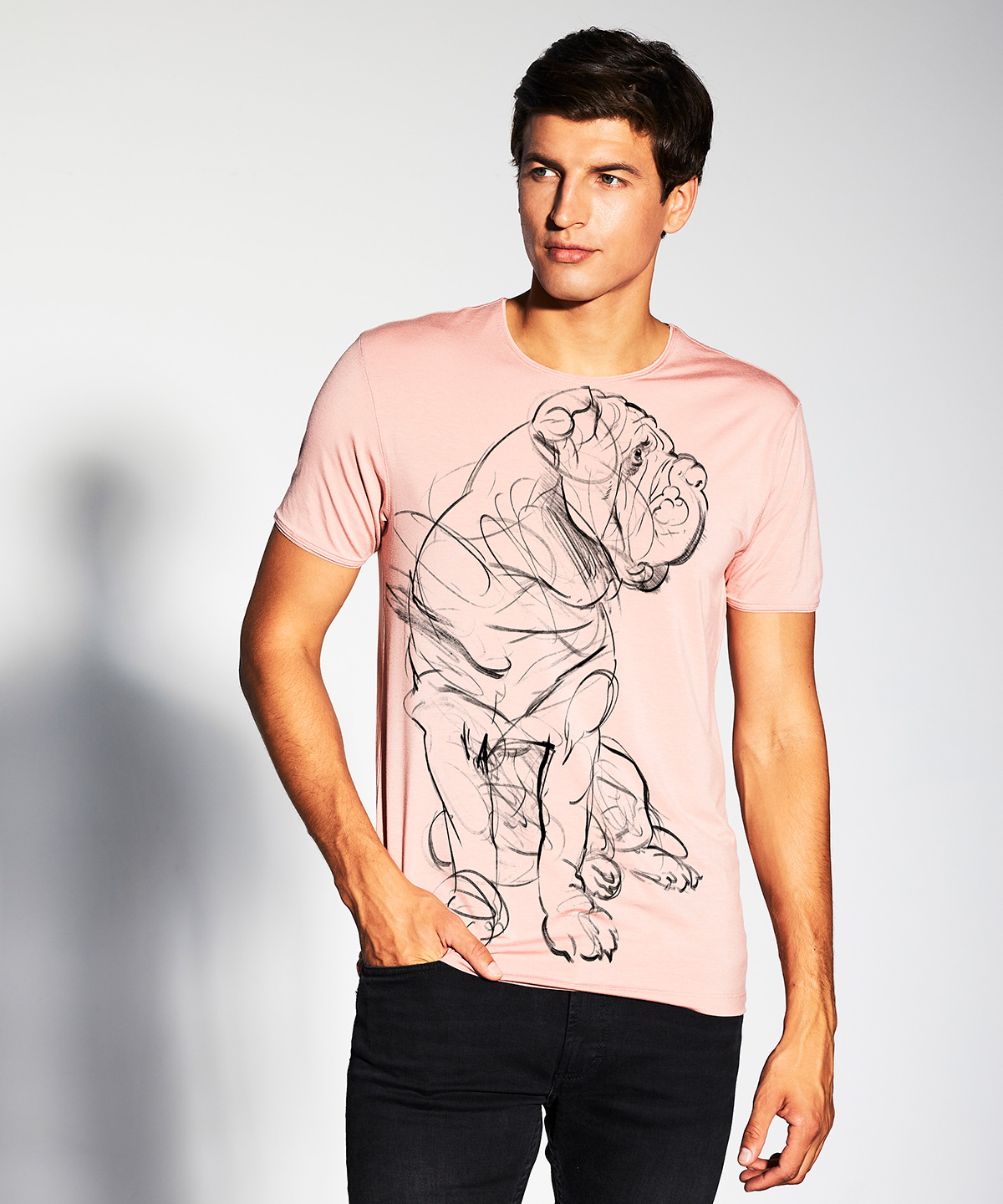 Neapolitan mastiff light pink t-shirt MAN