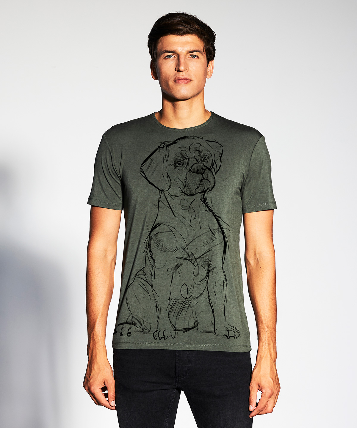Puggle khaki t-shirt MAN