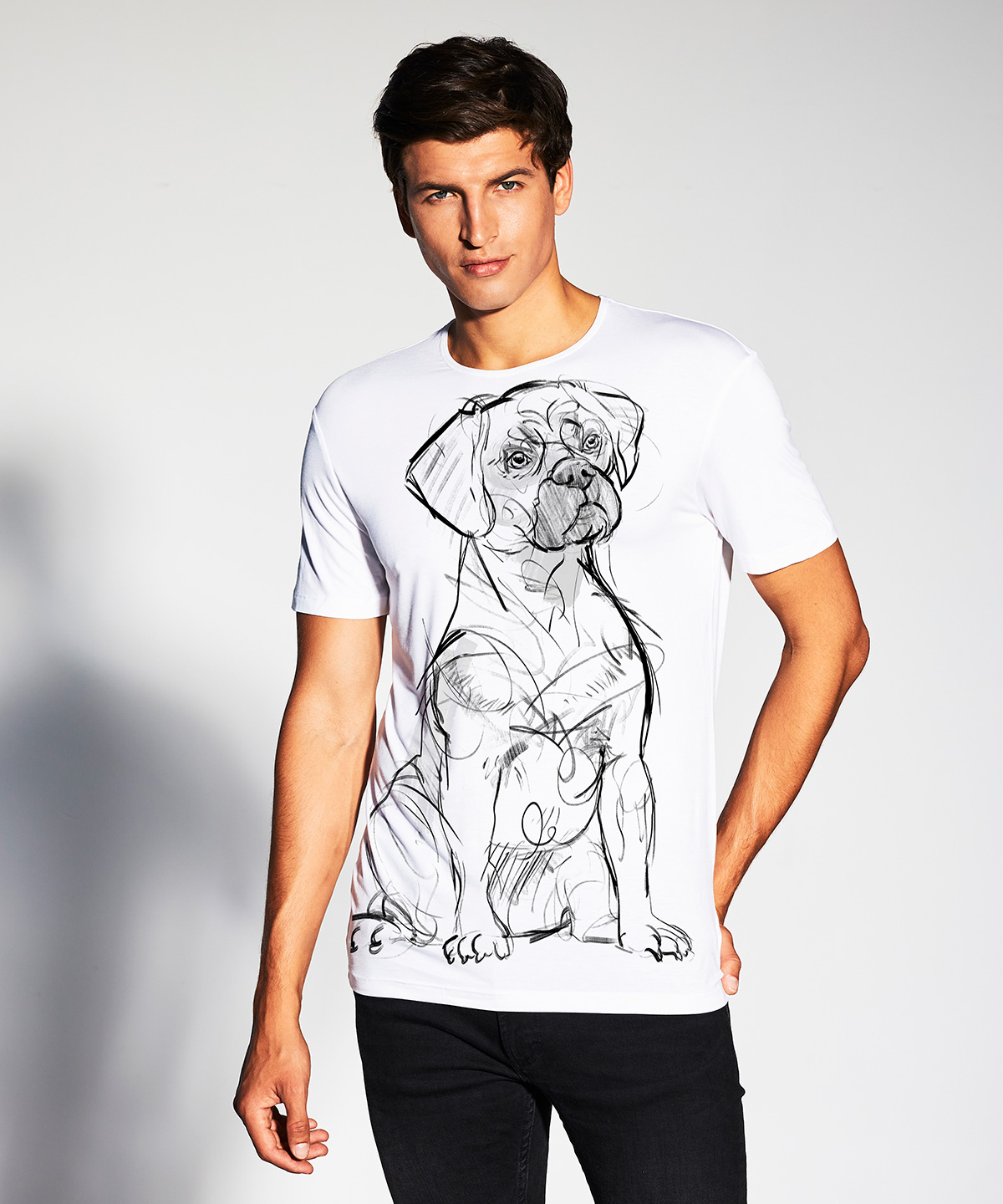 Puggle white t-shirt MAN