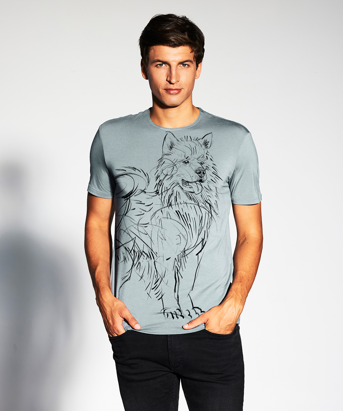 Samoyed no. 1 storm cloud t-shirt MAN